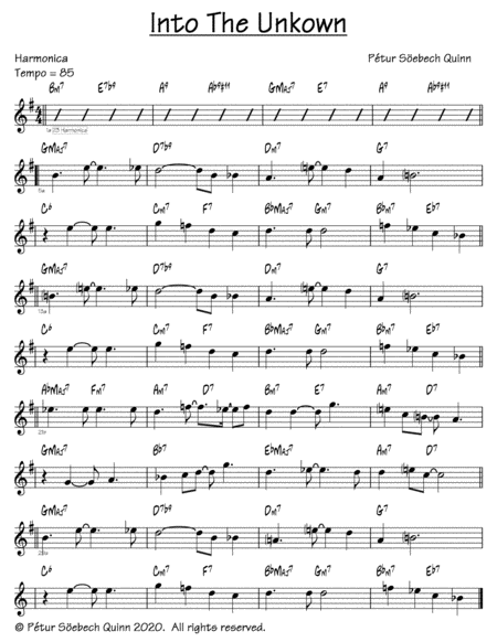 Free Sheet Music Into The Unkown