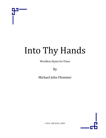 Into Thy Hands Sheet Music