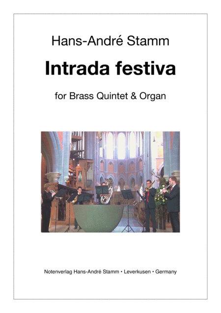 Intrada Festiva For Brass Quintet Organ Sheet Music