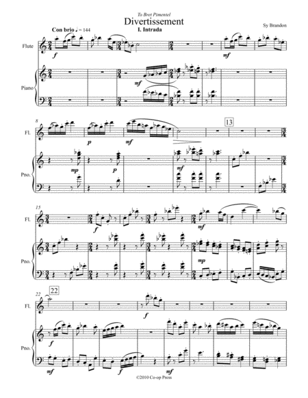 Intrada For Flute And Piano Sheet Music