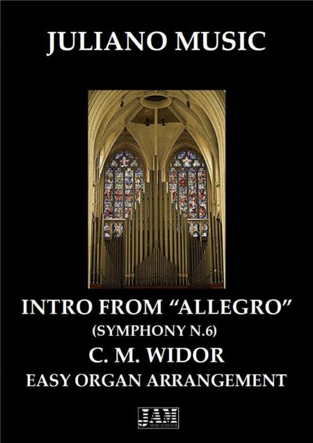 Intro From Allegro Easy Organ C M Widor Sheet Music