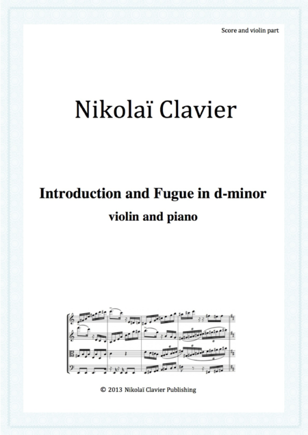 Introduction And Fugue In D Minor Violin And Piano Sheet Music