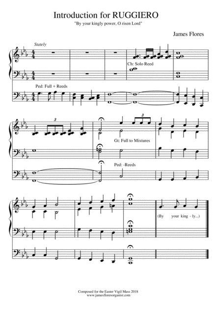 Introduction For Ruggiero Sheet Music