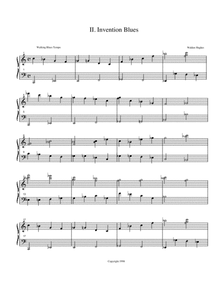 Free Sheet Music Invention Blues