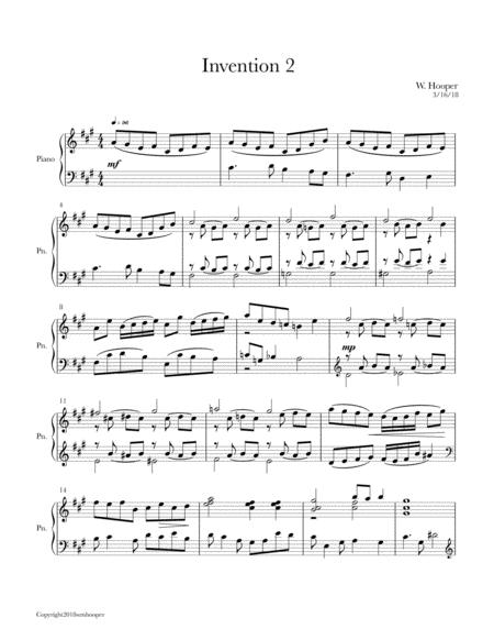Free Sheet Music Invention Two