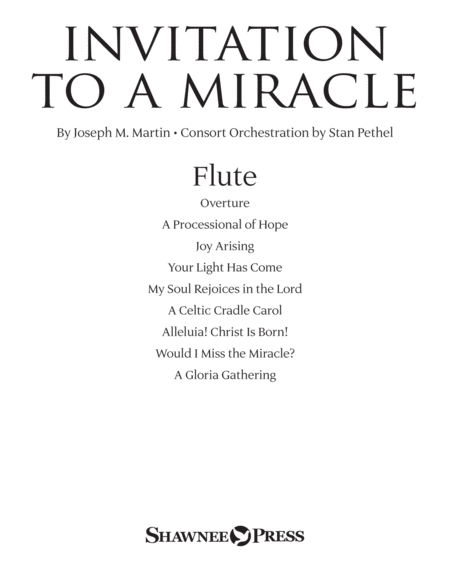 Free Sheet Music Invitation To A Miracle A Cantata For Christmas Flute