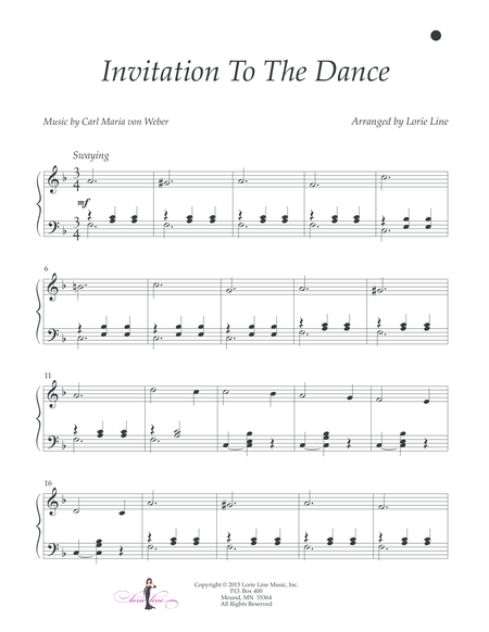 Free Sheet Music Invitation To The Dance Easy