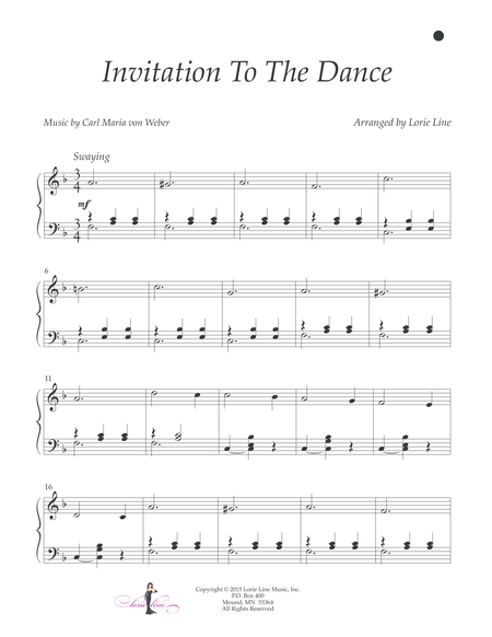 Invitation To The Dance Easy Sheet Music