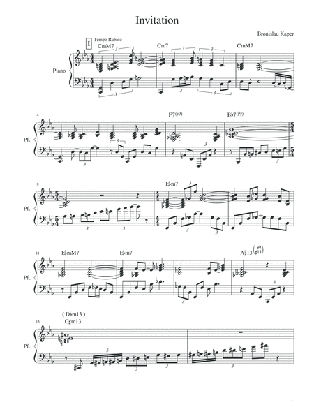 Free Sheet Music Invitation