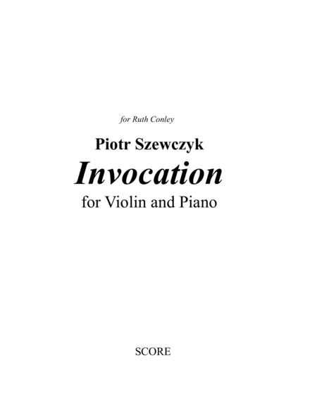 Invocation For Violin And Piano Sheet Music