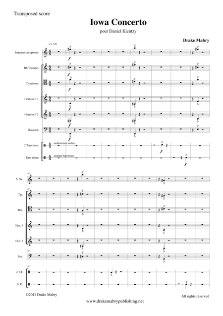 Iowa Concerto Score Sheet Music