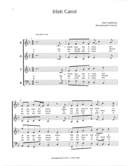 Irish Carol Sheet Music