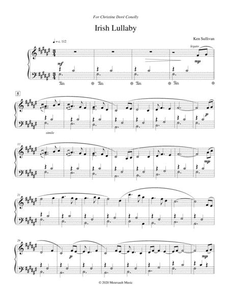 Free Sheet Music Irish Lullaby Piano