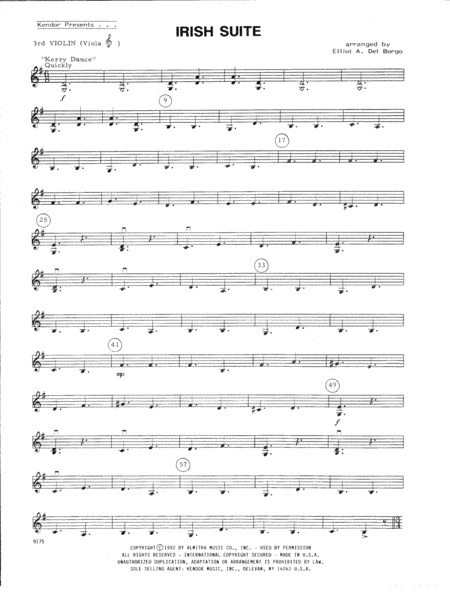 Irish Suite Violin 3 Violat C Sheet Music