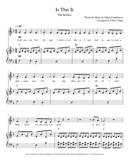 Is This It Sheet Music