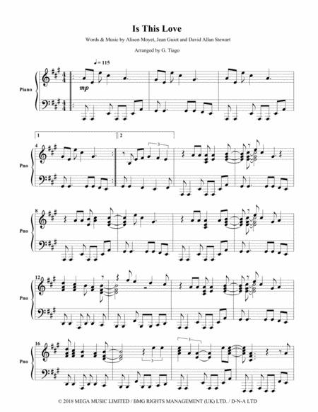 Free Sheet Music Is This Love Piano Solo
