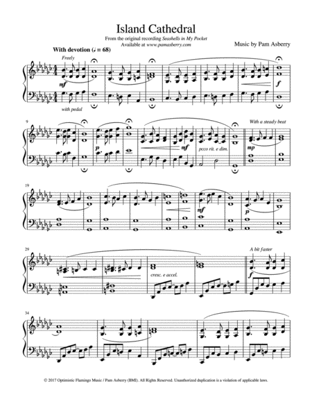 Free Sheet Music Island Cathedral