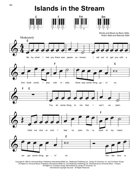 Islands In The Stream Sheet Music