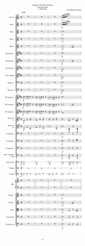 Free Sheet Music Islands Of The Sun And Moon