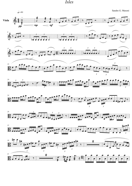 Free Sheet Music Isles Viola Part