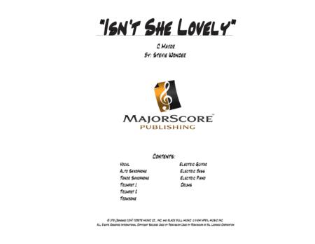 Free Sheet Music Isnt She Lovely Vocal 10 Piece C Major