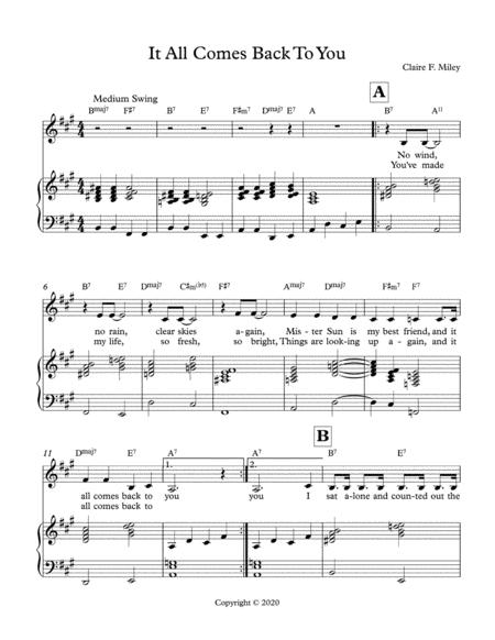 Free Sheet Music It All Comes Back To You