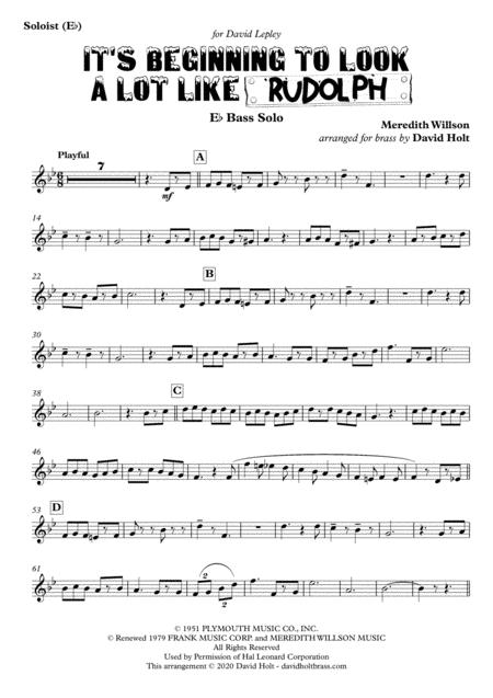 It Beginning To Look A Lot Like Eb Bass Solo Sheet Music