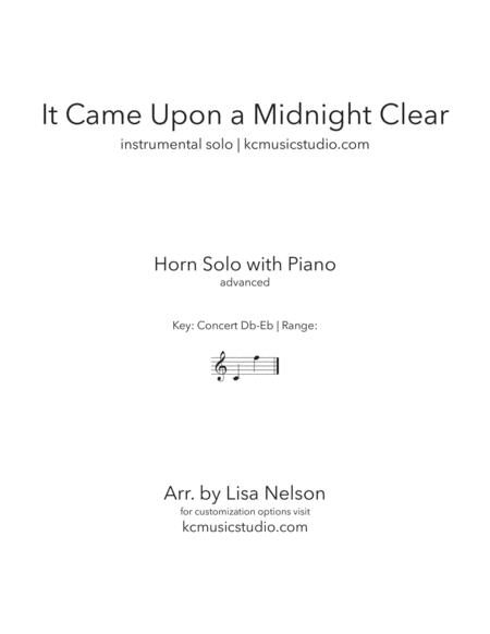 Free Sheet Music It Came Upon A Midnight Clear Horn Solo