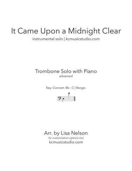 It Came Upon A Midnight Clear Trombone Solo Sheet Music