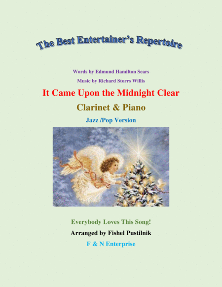 Free Sheet Music It Came Upon The Midnight Clear For Clarinet And Piano Jazz Pop Version
