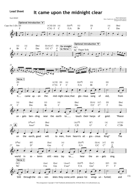 It Came Upon The Midnight Clear Worship Set Sheet Music