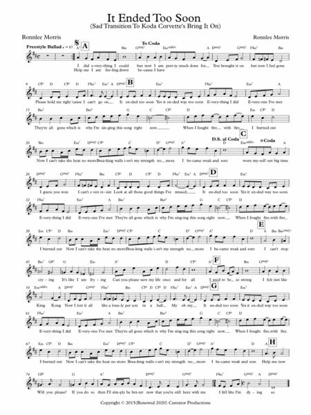 It Ended Too Soon Sheet Music