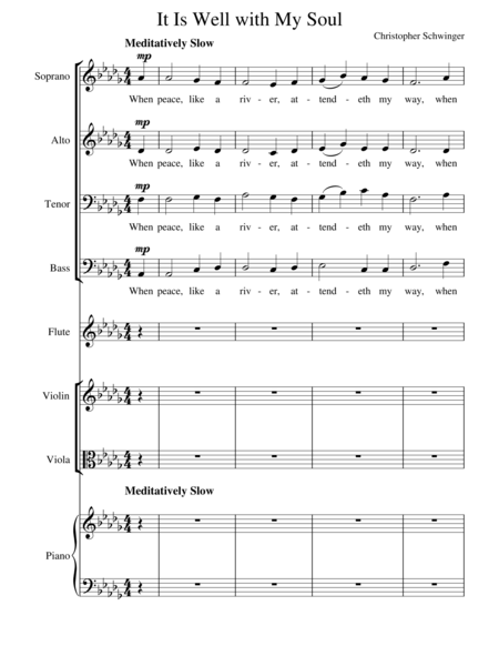 Free Sheet Music It Is Well With My Soul 5 Of 5 In My Suite Of Hymns