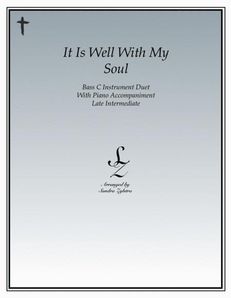 Free Sheet Music It Is Well With My Soul Bass C Instrument Duet