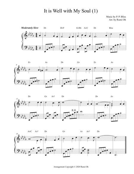 It Is Well With My Soul Favorite Hymns Arrangements With 3 Levels Of Difficulties For Beginner And Intermediate Sheet Music