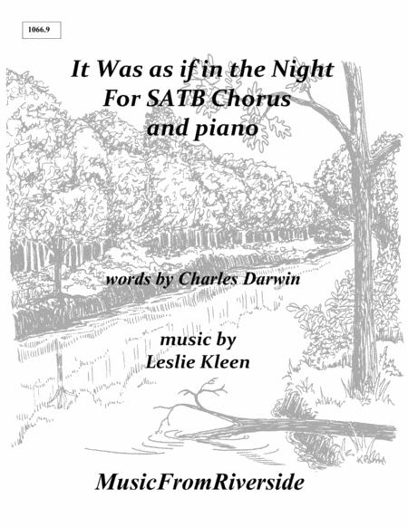 Free Sheet Music It Was As If In The Night For Satb Chorus And Piano