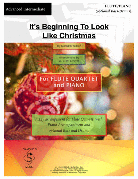 Its Beginning To Look Like Christmas Flute Quartet And Piano Sheet Music