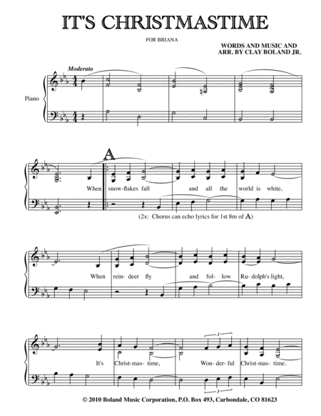 Its Christmastime Sheet Music