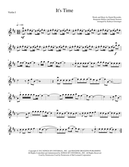 Free Sheet Music Its Time String Quartet