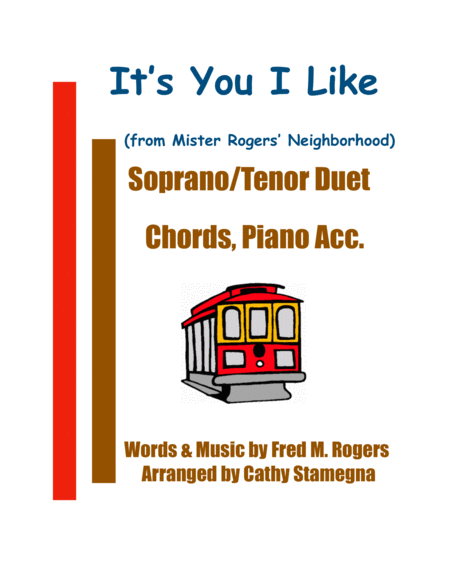 Its You I Like From Mister Rogers Neighborhood St Duet Chords Piano Acc Sheet Music