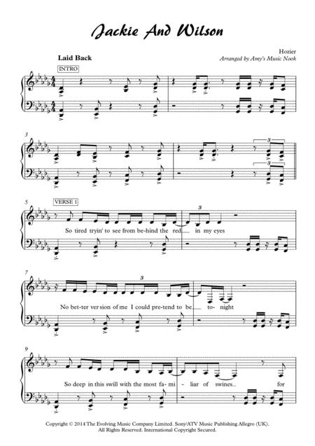 Jackie And Wilson Hozier For Solo Piano Sheet Music