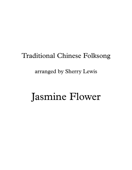 Free Sheet Music Jasmine Flower Traditional Chinese Folk Song String Duo For String Duo