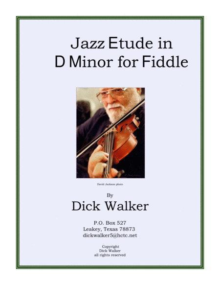 Jazz Etude In D Minor For Fiddle Sheet Music