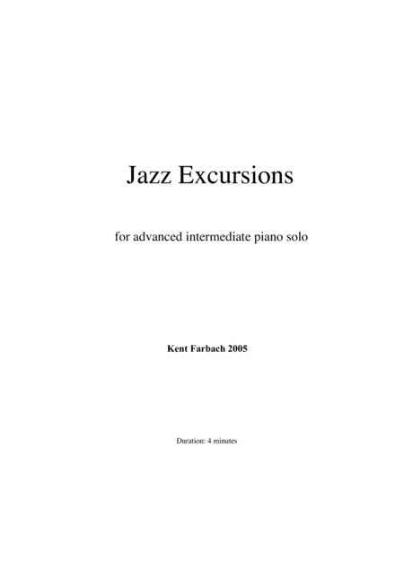Free Sheet Music Jazz Excursions