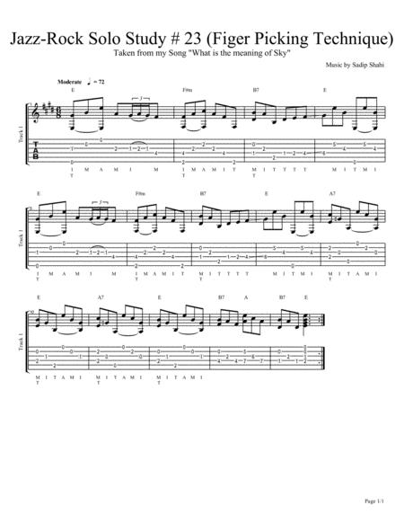 Free Sheet Music Jazz Rock Solo Study 23