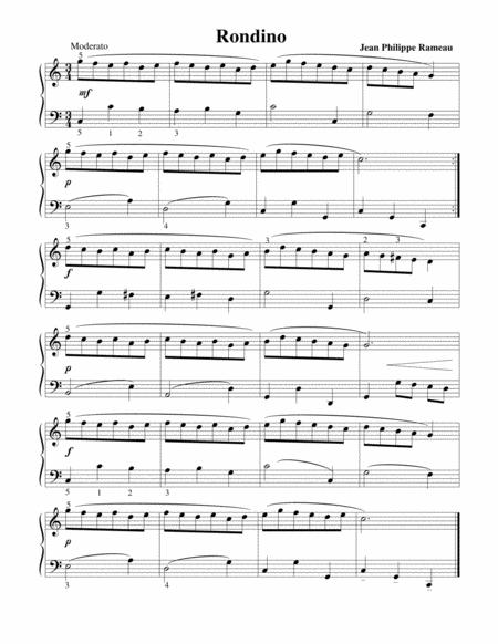 Free Sheet Music Jean Philippe Rameau Rondino Complete Version