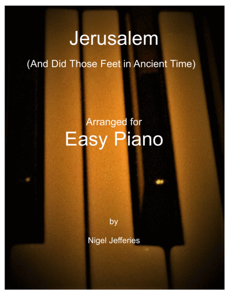 Free Sheet Music Jerusalem Arranged For Easy Piano