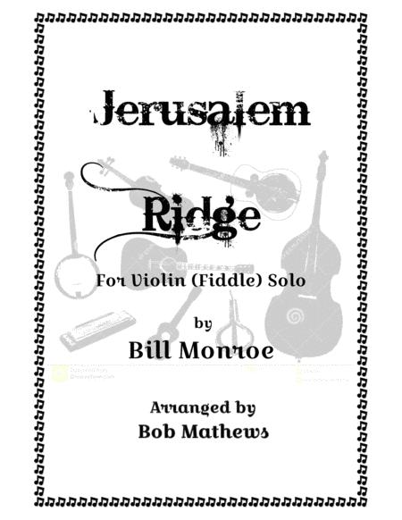 Jerusalem Ridge For Fiddle Solo Sheet Music