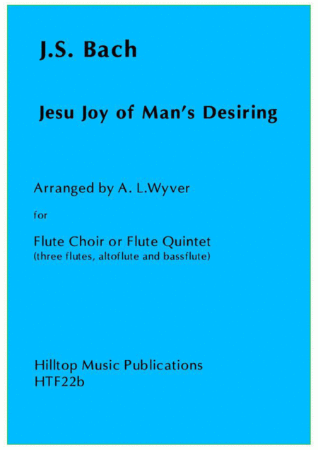 Jesu Joy Of Mans Desiring Arranged For Flute Choir Or Quintet Sheet Music