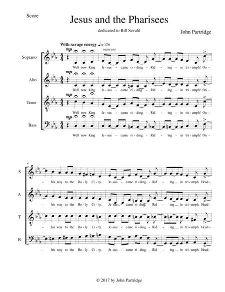 Free Sheet Music Jesus And The Pharisees